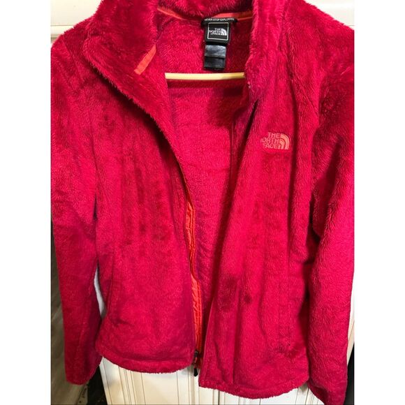 The North Face Women's Full Zip Teddy Fleece Osito Jacket Red Medium - Picture 4 of 6